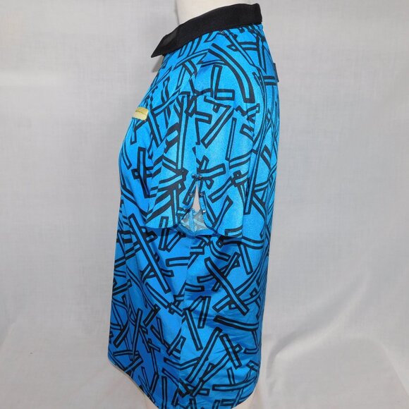 Jamie Sadock Womens L Blue Black Abstract 1/4 Zip Golf Polo Shirt - Picture 9 of 16